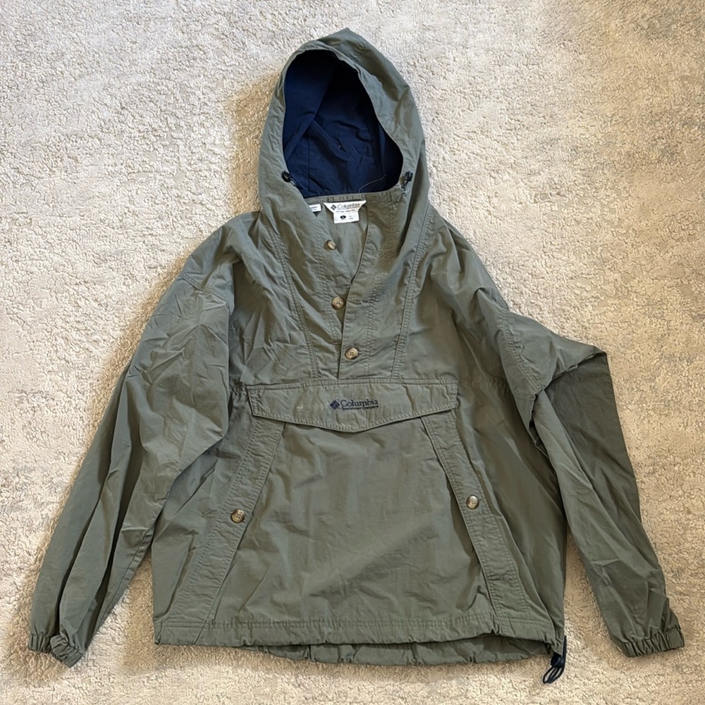Men’s Columbia pull over rain jacket size large